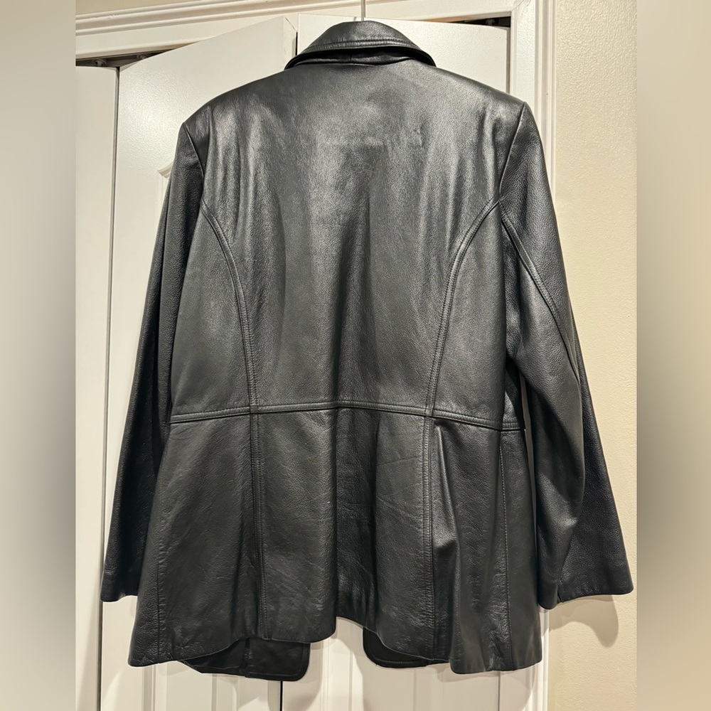 Women’s Button Down Leather Jacket - image 4